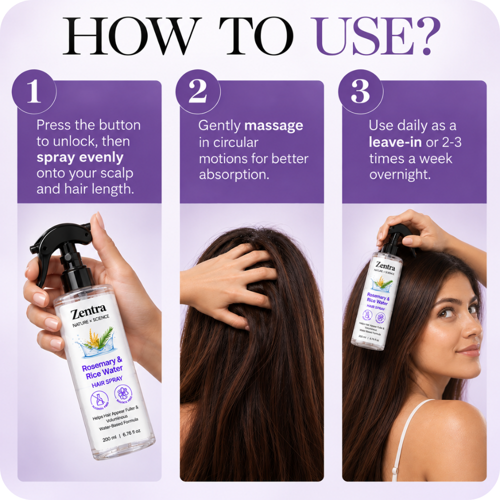 Zentra - Rosemary & Rice Water Hair Spray